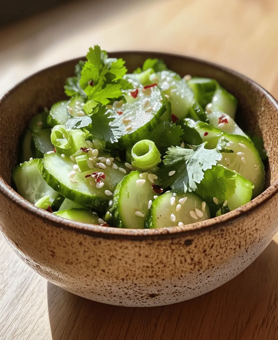 When it comes to salads, few dishes can rival the invigorating crunch of a well-prepared Asian cucumber salad. This delightful dish is not just a side; it's a celebration of flavor, texture, and cultural heritage. The Crunchy Asian Cucumber Salad is a perfect example of how simple ingredients can come together to create something extraordinary. With its fresh, crisp cucumbers paired with a tangy dressing, this salad is both refreshing and healthful, making it an ideal addition to any meal.