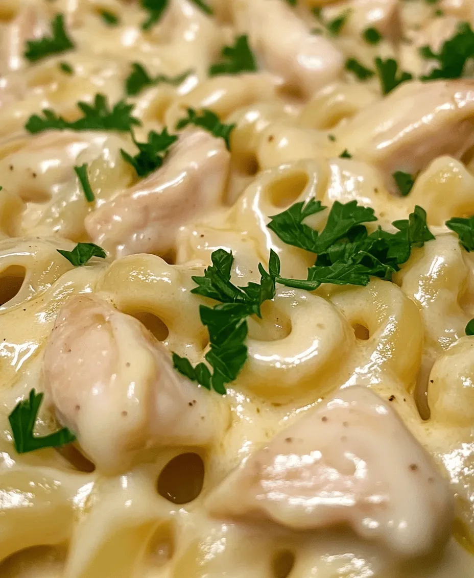 In the world of comfort food, few dishes can rival the warm embrace of mac and cheese. Now, imagine elevating this beloved classic with a twist that tantalizes the taste buds and brings a delightful surprise to your dining table. Enter the <strong>Creamy Honey Pepper Chicken Mac and Cheese Delight</strong>—a dish that seamlessly combines the creamy goodness of traditional mac and cheese with the savory richness of chicken and a hint of sweetness from honey. This culinary masterpiece is more than just a meal; it’s an experience that invites you to explore the exciting fusion of flavors.” /></p>
</p>
<h3>Cooking the Pasta</h3>
</p>
<p>The first step in creating your Creamy Honey Pepper Chicken Mac and Cheese Delight is cooking the pasta. For this dish, you’ll want to choose a pasta shape that holds onto the creamy sauce well, such as elbow macaroni or cavatappi. Cooking pasta al dente is essential, as it ensures that the pasta retains a firm texture and doesn’t become mushy once mixed with the sauce.</p>
</p>
<p>To achieve perfectly cooked pasta, follow these steps:</p>
</p>
<p>1. <strong>Boil Water</strong>: Fill a large pot with water and add a generous amount of salt (about 1 tablespoon per 4 quarts of water). The salt enhances the flavor of the pasta as it cooks. Bring the water to a rolling boil.</p>
</p>
<p>2. <strong>Add Pasta</strong>: Once the water is boiling, add your chosen pasta. Stir occasionally to prevent sticking.</p>
</p>
<p>3. <strong>Check for Doneness</strong>: Cook the pasta according to the package instructions until it is al dente. This usually takes about 8-10 minutes, depending on the type of pasta. To test, taste a piece; it should be tender but still have a slight bite.</p>
</p>
<p>4. <strong>Drain and Rinse</strong>: Once cooked, drain the pasta in a colander and rinse briefly under cold water to stop the cooking process. This step is crucial if you plan to mix the pasta with a hot sauce later, as it prevents the pasta from becoming overcooked.</p>
</p>
<h3>Sautéing the Chicken</h3>
</p>
<p>Next, it’s time to sauté the chicken, which is a key component of this dish. Properly cooked chicken adds a rich flavor that enhances the overall profile of the mac and cheese. Here’s how to do it right:</p>
</p>
<p>1. <strong>Prepare the Chicken</strong>: Cut the chicken breasts into bite-sized pieces. This helps them cook quickly and evenly.</p>
</p>
<p>2. <strong>Seasoning</strong>: Season the chicken pieces with salt and pepper, and any other preferred spices. A sprinkle of paprika or garlic powder can add extra flavor.</p>
</p>
<p>3. <strong>Heat the Pan</strong>: In a large skillet, heat 2 tablespoons of olive oil over medium-high heat. Allow the oil to become hot but not smoking.</p>
</p>
<p>4. <strong>Sauté the Chicken</strong>: Add the chicken pieces in a single layer, ensuring they don’t overcrowd the pan. This allows for even browning. Cook for about 5-7 minutes, turning occasionally until the chicken is golden brown and cooked through (the internal temperature should reach 165°F).</p>
</p>
<p>5. <strong>Remove and Set Aside</strong>: Once cooked, transfer the chicken to a plate and cover it with foil to keep warm while you prepare the sauce.</p>
</p>
<h3>Adding Honey</h3>
</p>
<p>Adding honey to your chicken is what sets this dish apart and gives it a unique flavor. The caramelization process not only enhances the chicken but also contributes to the overall sweetness and depth of the dish. Here’s how to incorporate honey perfectly:</p>
</p>
<p>1. <strong>Deglaze the Pan</strong>: After removing the chicken, lower the heat to medium. Add a splash of chicken broth or water to the skillet to deglaze the pan, scraping up any browned bits left behind. This adds flavor to your sauce.</p>
</p>
<p>2. <strong>Add Honey</strong>: Stir in 2 tablespoons of honey into the pan. Allow it to simmer for about 2-3 minutes, letting it caramelize slightly. Watch carefully to avoid burning, as honey can quickly go from sweet to bitter.</p>
</p>
<p>3. <strong>Combine with Chicken</strong>: Return the sautéed chicken to the pan, coating it evenly with the honey mixture. This step ensures that every piece of chicken gets that delightful, sweet glaze.</p>
</p>
<h3>Making the Cheese Sauce</h3>
</p>
<p>The creamy cheese sauce is the heart of your mac and cheese, so getting the consistency just right is crucial. Follow these steps for a velvety sauce:</p>
</p>
<p>1. <strong>Create a Roux</strong>: In the same skillet, melt 2 tablespoons of butter over medium heat. Once melted, whisk in 2 tablespoons of all-purpose flour, stirring continuously for about 1-2 minutes until it forms a paste and turns a light golden color.</p>
</p>
<p>2. <strong>Add Milk</strong>: Slowly pour in 2 cups of milk, whisking constantly to prevent lumps. Continue to cook, stirring, until the mixture thickens and begins to bubble.</p>
</p>
<p>3. <strong>Incorporate Cheese</strong>: Remove the pan from heat and gradually add 2 cups of shredded cheese (sharp cheddar is a great choice). Stir until the cheese melts completely and the sauce is smooth. If the sauce becomes too thick, you can add a splash more milk to adjust the consistency.</p>
</p>
<p>4. <strong>Season the Sauce</strong>: Taste the sauce and season with salt, pepper, and a pinch of cayenne pepper for an extra kick. This balance of flavors is essential for a well-rounded dish.</p>
</p>
<h3>Combining Ingredients</h3>
</p>
<p>Now that you have your pasta, chicken, and cheese sauce ready, it’s time to bring everything together:</p>
</p>
<p>1. <strong>Mix Pasta and Chicken</strong>: In a large mixing bowl, combine the drained pasta and the sautéed chicken coated in honey. Stir gently to mix.</p>
</p>
<p>2. <strong>Add Cheese Sauce</strong>: Pour the cheese sauce over the pasta mixture, stirring until every piece is evenly coated. Make sure you scrape the bottom of the bowl to incorporate all the delicious cheese sauce.</p>
</p>
<p>3. <strong>Transfer to Baking Dish</strong>: If you prefer a baked version, you can transfer this mixture to a greased 9×13 inch baking dish. For an extra cheesy crust, sprinkle a bit more cheese on top.</p>
</p>
<p>4. <strong>Bake (Optional)</strong>: If baking, preheat your oven to 350°F (175°C) and bake for about 20 minutes or until the top is bubbly and golden brown.</p>
</p>
<h3>Serving Suggestions</h3>
</p>
<p>Presentation plays a crucial role in elevating your Creamy Honey Pepper Chicken Mac and Cheese Delight. Here are some ideas for serving:</p>
</p>
<p>1. <strong>Plating</strong>: For an attractive presentation, scoop a generous amount of mac and cheese onto a plate. Consider using a large spoon or a ladle for clean serving. Garnish with freshly chopped parsley or chives for a pop of color.</p>
</p>
<p>2. <strong>Pairing Recommendations</strong>: This dish pairs well with light, refreshing side dishes. A simple arugula salad dressed with lemon and olive oil perfectly complements the richness of the mac and cheese. If you prefer wine, a crisp white wine, such as Sauvignon Blanc or a light Chardonnay, will beautifully enhance the meal.</p>
</p>
<h3>Nutritional Information</h3>
</p>
<p>Understanding the nutritional value of your dish can help you enjoy it within a balanced diet. Here’s a rough breakdown of the nutritional information per serving (based on a recipe serving 6):</p>
</p>
<p>– <strong>Calories</strong>: Approximately 550</p>
<p>– <strong>Protein</strong>: 30 grams</p>
<p>– <strong>Fat</strong>: 25 grams</p>
<p>– <strong>Carbohydrates</strong>: 60 grams</p>
<p>– <strong>Fiber</strong>: 2 grams</p>
<p>– <strong>Sugars</strong>: 10 grams</p>
</p>
<p>This dish offers a good balance of macronutrients with a decent amount of protein from the chicken and cheese, carbohydrates from the pasta, and fats from the cheese and butter. It’s a comforting dish that can fit into an active lifestyle when enjoyed in moderation.</p>
</p>
<h3>Conclusion</h3>
</p>
<p>The Creamy Honey Pepper Chicken Mac and Cheese Delight is a unique culinary creation that beautifully combines sweet and savory elements, making it a comforting yet innovative dish for any occasion. From the perfectly cooked al dente pasta to the tender, flavorful chicken glazed with honey, each component works harmoniously to create a delightful experience.</p>
</p>
<p>Whether you’re preparing this dish for a family dinner, a gathering with friends, or a special occasion, the creamy, rich flavors are sure to impress. So, gather your ingredients and give this recipe a try; you’ll enjoy the delightful experience of savoring a dish that’s as comforting as it is delicious.</p>
<div id=