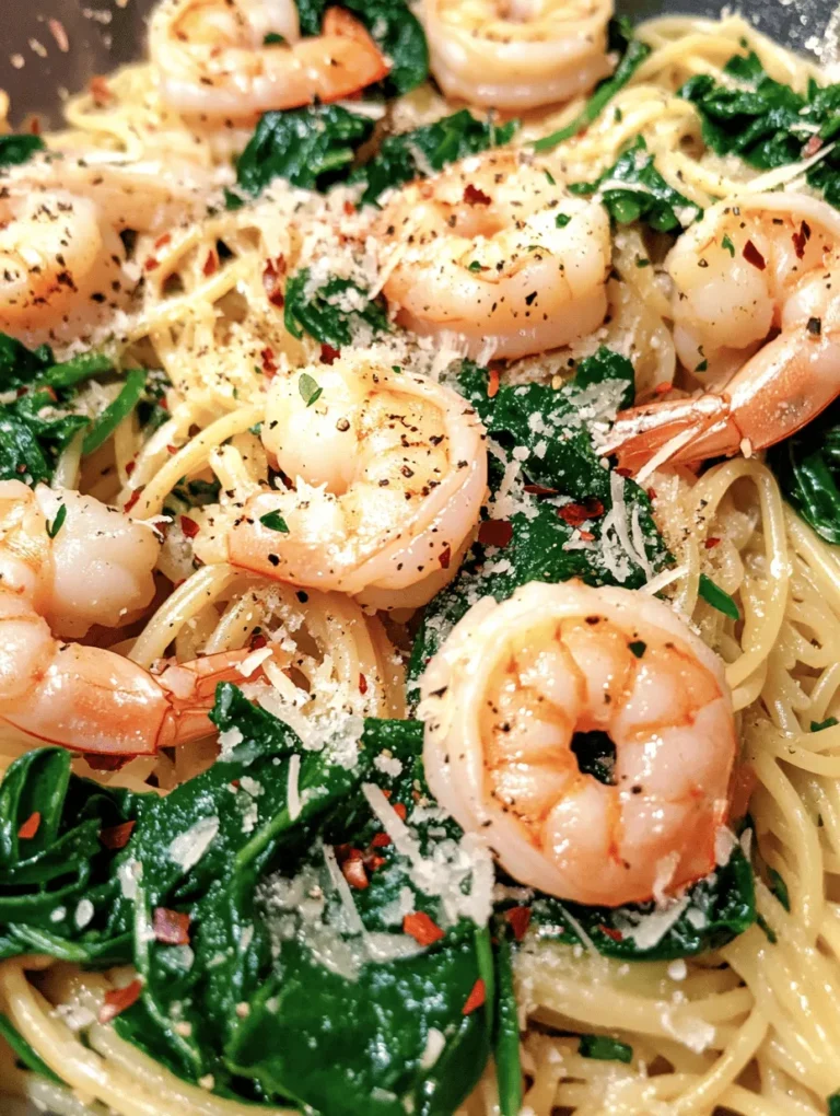 The flavor profile of Lemon Garlic Shrimp Pasta is truly a feast for the senses. The zesty brightness of lemon awakens the palate, while the garlic provides a savory depth that elevates the dish to a whole new level. Fresh spinach adds a pop of color and a subtle earthiness that perfectly balances the other flavors.