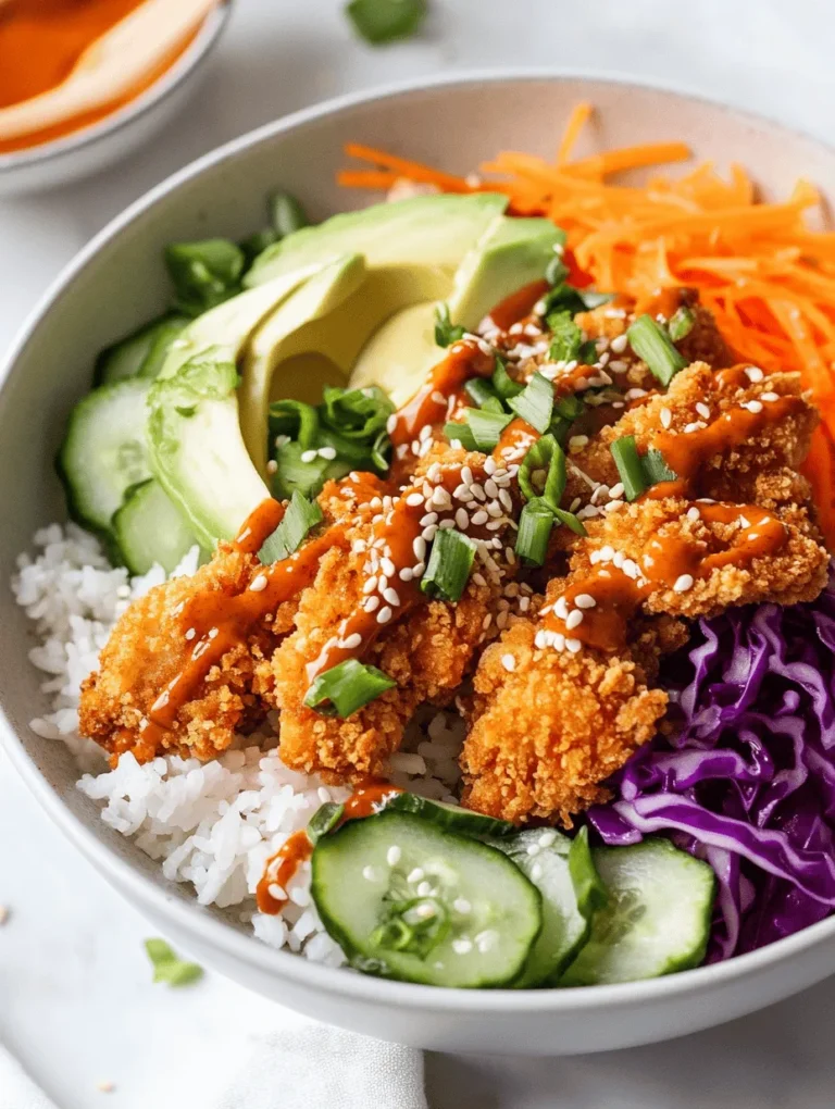 Bang Bang Chicken Bowls have quickly become a favorite among food enthusiasts and home cooks alike, merging the crispiness of fried chicken with an array of vibrant vegetables, all enveloped in a rich, creamy sauce. This dish is not only visually appealing but also tantalizingly delicious. The juxtaposition of textures—from the crunch of the chicken to the freshness of the vegetables—creates a satisfying meal that is both hearty and refreshing. The creamy Bang Bang sauce, with its sweet and spicy undertones, is the star of the show, elevating every bite and making it a hit on dinner tables and restaurant menus across the globe.