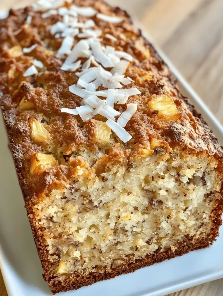 Imagine a slice of warm, moist banana bread infused with the vibrant flavors of the tropics. This is exactly what you get with our Hawaiian Banana Bread featuring pineapple and coconut. Inspired by the lush, tropical landscapes of Hawaii, this recipe celebrates the sweet and tangy notes of fresh fruits, delivering a delightful treat that transports your taste buds straight to a sun-soaked beach.