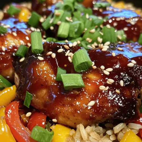 If you’re on the lookout for a delicious, satisfying meal that’s quick to whip up and requires minimal cleanup, look no further than Sizzlin' Honey BBQ Chicken Rice. This mouthwatering dish combines tender chicken thighs, a rich honey BBQ sauce, and savory brown rice into a one-pan wonder that is both flavorful and convenient. Perfect for busy weeknights or casual gatherings, this recipe delivers a delightful fusion of sweet and savory flavors that will leave everyone at the table craving more.