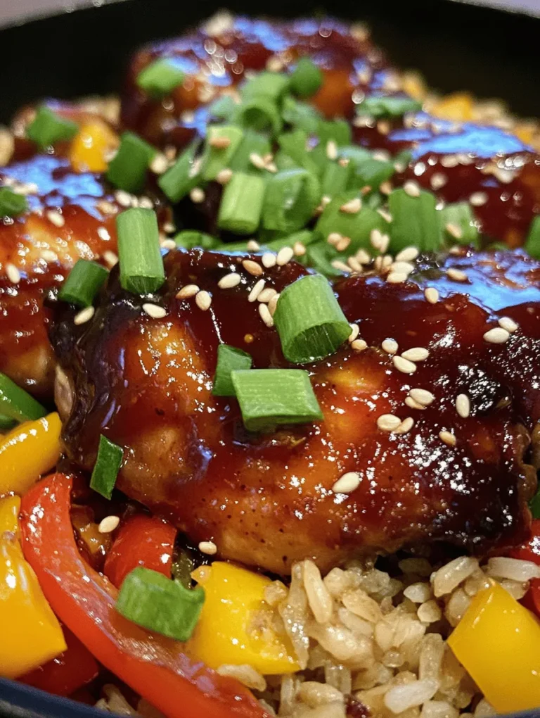 If you’re on the lookout for a delicious, satisfying meal that’s quick to whip up and requires minimal cleanup, look no further than Sizzlin' Honey BBQ Chicken Rice. This mouthwatering dish combines tender chicken thighs, a rich honey BBQ sauce, and savory brown rice into a one-pan wonder that is both flavorful and convenient. Perfect for busy weeknights or casual gatherings, this recipe delivers a delightful fusion of sweet and savory flavors that will leave everyone at the table craving more.