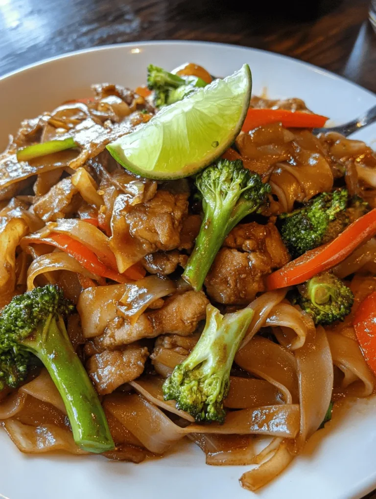 Drunken Noodles, or Pad Kee Mao, is a beloved dish in Thai cuisine, renowned for its bold flavors and delightful spice. Originating from the bustling streets of Thailand, this stir-fried noodle dish has earned its place in the hearts of many food enthusiasts around the world. The name "Drunken Noodles" is said to stem from its reputation as a popular late-night meal, perfect for those who may have enjoyed a few drinks and are looking for something hearty and flavorful to satisfy their cravings.