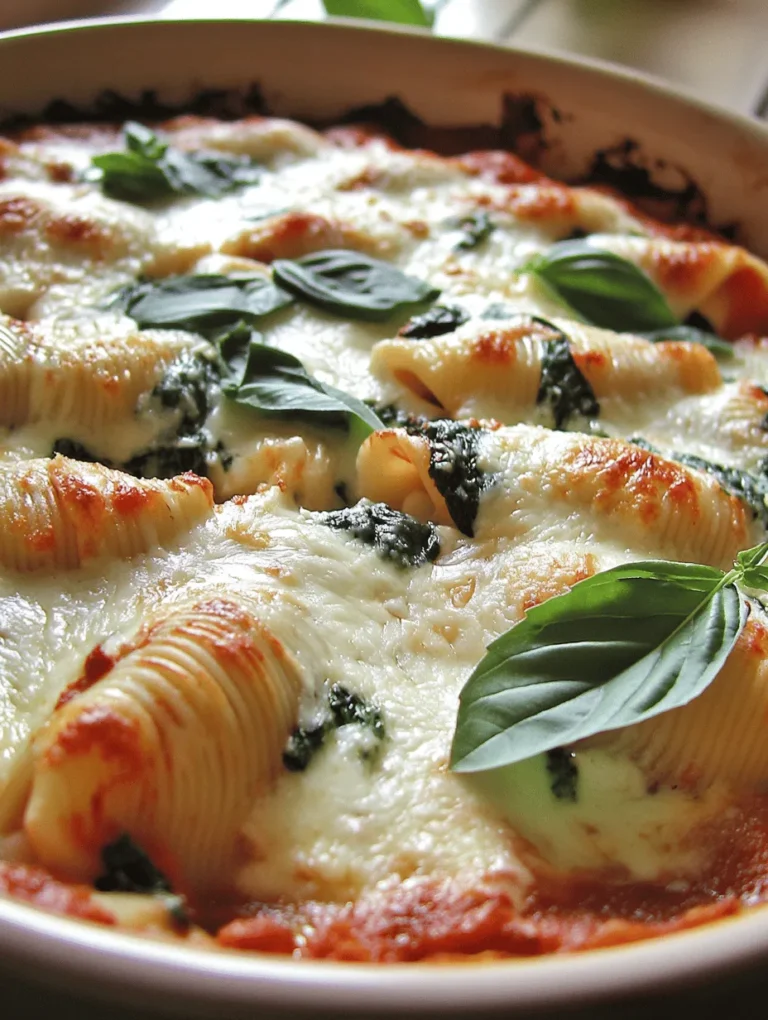 Stuffed pasta dishes have a rich history, with their roots tracing back to Italy, where pasta has been a staple for centuries. Among the various forms of stuffed pasta, the large shells, known as "conchiglioni," have gained immense popularity, especially in Italian-American cuisine. This dish embodies the essence of comfort, combining the warmth of baked pasta with a filling that is both creamy and packed with nutrients.