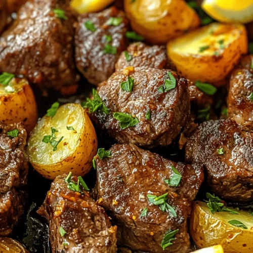 When it comes to comfort food that also impresses, few dishes can rival the rich, satisfying flavors of Garlic Butter Steak Bites and Potatoes. This recipe encapsulates the essence of a cozy dinner while adding a touch of sophistication that makes it suitable for any occasion. Imagine tender pieces of steak, perfectly seared and coated in a luscious garlic butter sauce, paired with crispy, golden-brown baby potatoes. This dish is not only a feast for the taste buds but a visual delight as well.