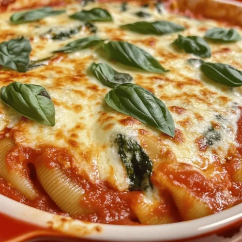 Spinach and ricotta stuffed shells are a quintessential comfort food that beautifully marries flavors and textures, making it a beloved dish for many. This Italian-inspired recipe features large pasta shells filled with a creamy ricotta and spinach mixture, topped with marinara sauce and melted cheese, creating a satisfying meal that is both hearty and wholesome. The combination of fresh spinach and rich ricotta not only tantalizes the taste buds but also provides a nutritious boost to your dinner table.