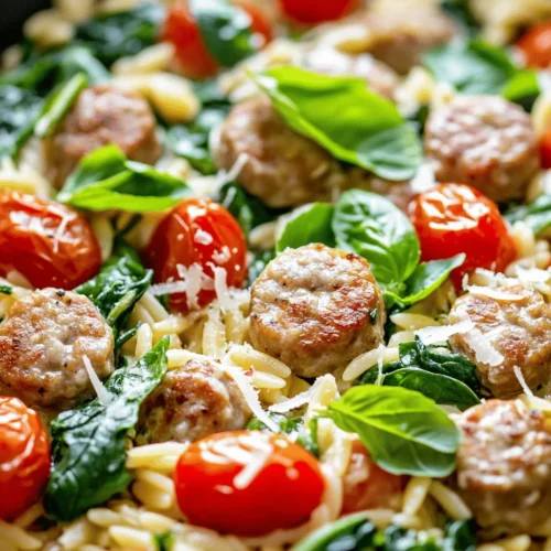 When it comes to weeknight dinners, simplicity and flavor are key. Enter the Creamy Chicken Sausage Orzo Skillet—a dish that not only embodies comfort food but also promises to be a breeze to prepare. This one-pan meal is a delightful fusion of hearty ingredients, all coming together to create a delicious symphony of flavors and textures. The creamy sauce envelops the tender chicken sausage and orzo pasta, making each bite satisfying and rich without being overwhelming.