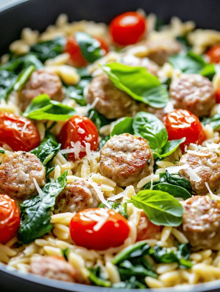 When it comes to weeknight dinners, simplicity and flavor are key. Enter the Creamy Chicken Sausage Orzo Skillet—a dish that not only embodies comfort food but also promises to be a breeze to prepare. This one-pan meal is a delightful fusion of hearty ingredients, all coming together to create a delicious symphony of flavors and textures. The creamy sauce envelops the tender chicken sausage and orzo pasta, making each bite satisfying and rich without being overwhelming.