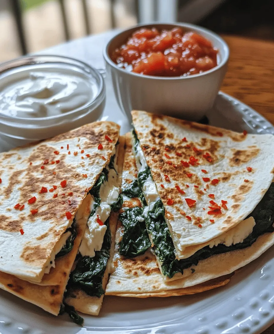 Are you in search of a delicious and nutritious meal that is both satisfying and easy to prepare? Look no further than the Spinach & Feta Fiesta Quesadillas! This delightful dish brings together the vibrant flavors of sautéed spinach and the tangy goodness of feta cheese, wrapped in a perfectly toasted tortilla. Whether you’re looking for a quick lunch, a light dinner, or a crowd-pleasing appetizer, these quesadillas are sure to impress.