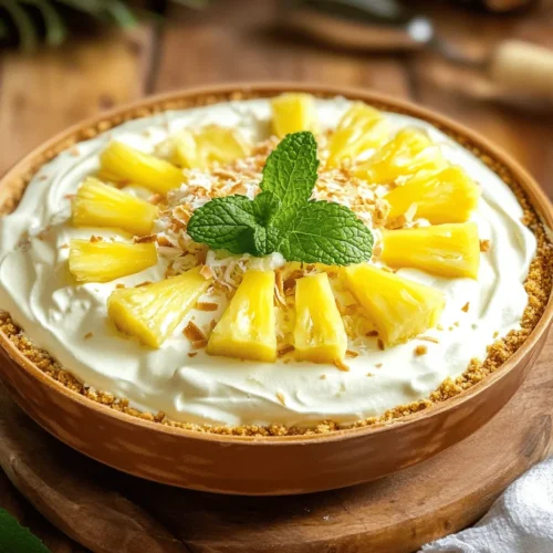Imagine indulging in a dessert that transports you straight to a tropical paradise with every bite. The Tropical Bliss: No Bake Pineapple Cream Dessert is a delightful treat that embodies the essence of summer, combining the sweet tanginess of fresh pineapple with the creamy richness of cream cheese and whipped cream. Not only does this dessert offer a symphony of tropical flavors, but it also eliminates the need for an oven, making it a convenient choice for any gathering.