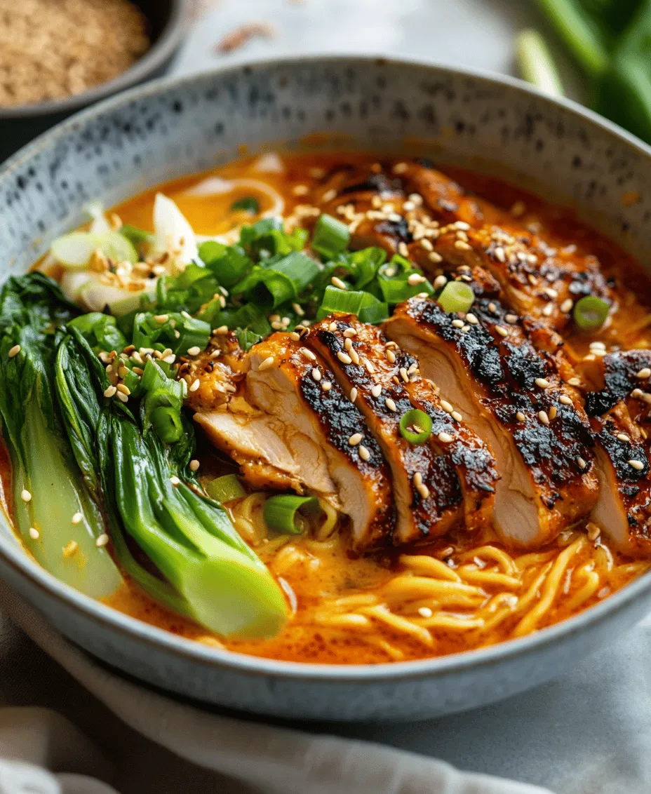 Ramen is more than just a bowl of noodles; it is a beloved comfort food that has captured the hearts and appetites of people around the globe. Originating from Japan, this versatile dish has evolved into countless variations, each bringing its own unique flavors and ingredients to the table. Today, we are diving into a particularly exciting rendition of this classic: Fiery Chicken Ramen with Creamy Garlic Sauce. This dish is a celebration of spicy and creamy, combining tender chicken thighs marinated in a vibrant gochujang sauce with a rich and luscious garlic-infused broth.