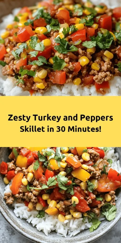 Experience a burst of flavor with this Zesty Ground Turkey and Peppers Delight! This easy recipe combines ground turkey, vibrant bell peppers, sweet corn, and spices for a healthy meal that’s ready in just 30 minutes. Sauté the mix and serve it over rice or quinoa for a wholesome dish the whole family will love. Perfect for weeknight dinners or meal prep! Garnish with fresh herbs for an extra touch. Enjoy your delicious creation!