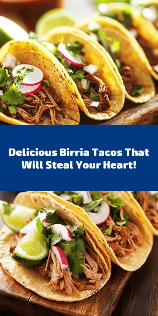 Get ready for a flavor explosion with my favorite Birria Tacos! Tender beef chuck roast is slow-cooked in a rich and spicy sauce made with guajillo and chipotle peppers, garlic, and spices. Once shredded, it’s packed into warm corn tortillas and topped with fresh cilantro and onion. Perfect for taco night, these tacos are a crowd-pleaser. Serve them with lime wedges for an extra zing! Easy to make and even easier to enjoy!