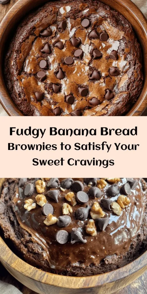 Indulge in the ultimate treat with these Banana Bread Brownies! Combining the moistness of ripe bananas with rich chocolate, this easy-to-follow recipe is perfect for satisfying your sweet tooth. With just a handful of ingredients, including melted butter, brown sugar, and chocolate chips, you can whip up these deliciously fudgy brownies in under an hour. Perfect for sharing or enjoying on your own, these brownies are a delightful twist on classic banana bread!