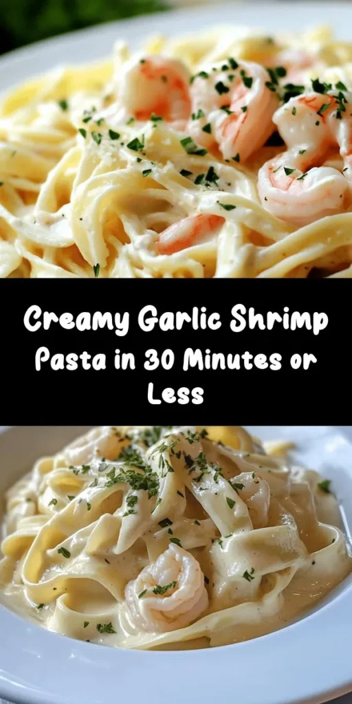 Indulge in this simple yet luxurious creamy garlic shrimp pasta! Perfect for a weeknight dinner or special occasion, this dish combines tender shrimp with garlic-infused creamy sauce and your choice of fettuccine or spaghetti. With just a few ingredients like heavy cream, Parmesan, and a hint of lemon zest, you can create a restaurant-quality meal in under 30 minutes. Serve it up garnished with fresh parsley for a delightful culinary experience. Enjoy!