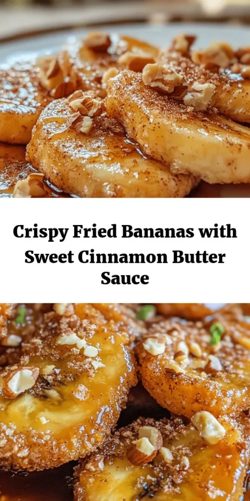 Indulge in the delightful taste of Fried Bananas with Cinnamon Butter Sauce! This simple yet delicious recipe features ripe bananas coated in a crispy batter, fried to golden perfection, and drizzled with a sweet cinnamon butter sauce. Perfect for a quick dessert or a sweet snack, these treats are easy to make and sure to please. Serve them warm and sprinkle with chopped nuts for an extra crunch. Yum! 🍌✨