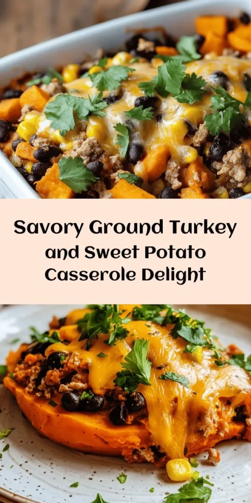 Savor the delicious flavors of this Ground Turkey Sweet Potato Casserole! Packed with lean turkey, tender sweet potatoes, black beans, and corn, it's a wholesome one-dish meal that's easy to make. Just sauté, mix, bake, and enjoy! Perfect for family dinners, this casserole can be customized with your favorite spices and topped with cheese. Ready in under an hour, it’s a nutritious blend of protein and veggies your loved ones will crave!