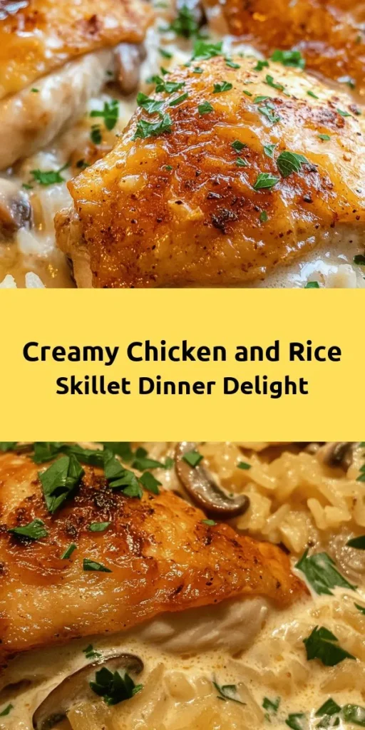This Creamy Smothered Chicken and Rice is the perfect comforting meal for any night of the week! Tender chicken thighs are cooked to perfection and smothered in a rich, creamy sauce with savory mushrooms and fluffy rice. With just a handful of ingredients, this delicious dish comes together in about 35 minutes. It’s an easy one-pan recipe that’s sure to impress your family or guests. Don't forget to garnish with fresh parsley for a pop of color!
