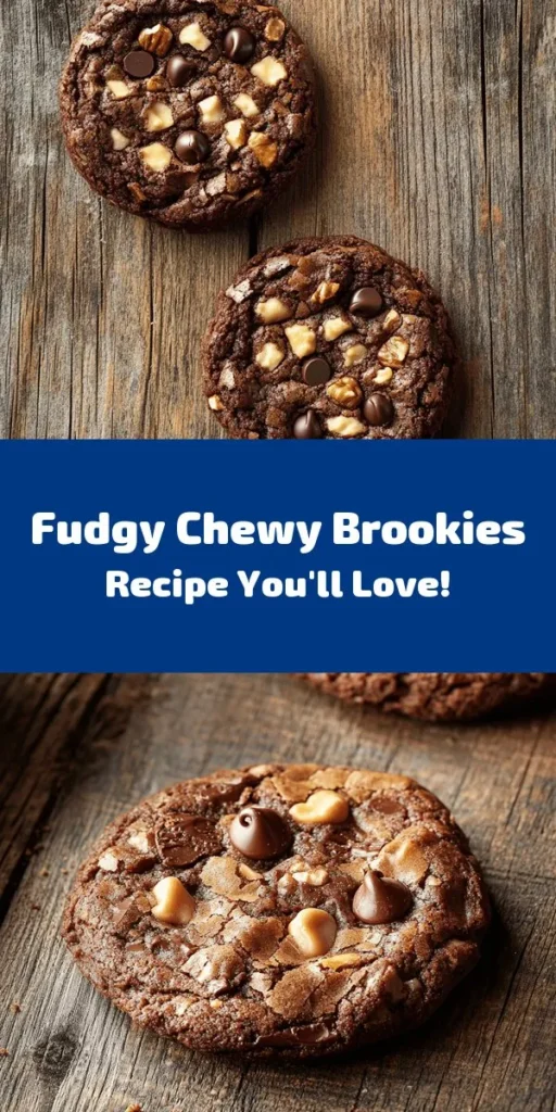 Indulge in the ultimate treat with these fudgy chewy browkies, or brookies! This easy recipe combines a rich brownie layer with a soft cookie topping, perfect for satisfying your sweet tooth. Made with melted butter, chocolate chips, and a hint of vanilla, these delicious squares are sure to impress. Bake them at 350°F for 25-30 minutes and enjoy warm or cooled. Ideal for sharing or indulging solo! Perfect for any occasion!