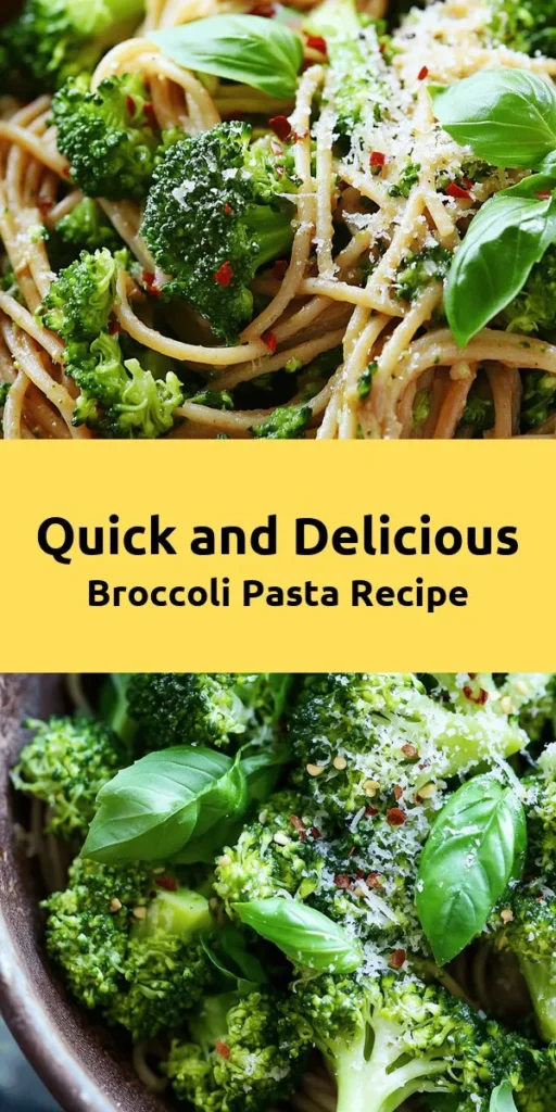 This Easy Healthy Broccoli Pasta is a quick and delicious meal that's perfect for any night of the week! Made with whole grain pasta and fresh broccoli, it's not only nutritious but full of flavor. Tossed with garlic, a hint of red pepper, and brightened up with lemon juice and zest, this dish comes together in just 20 minutes. Optional Parmesan and fresh basil add the perfect finishing touch. Ideal for a healthy dinner that the whole family will love!