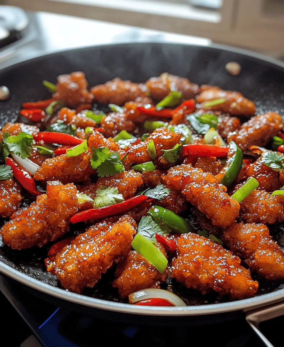 At the heart of Crispy Chilli Beef is beef sirloin, a cut that is celebrated for its tenderness and flavor. Sirloin is particularly well-suited for this dish due to its ideal fat content, which allows it to remain juicy even after frying. It provides a rich, meaty flavor that pairs beautifully with the spicy and tangy elements of the sauce.