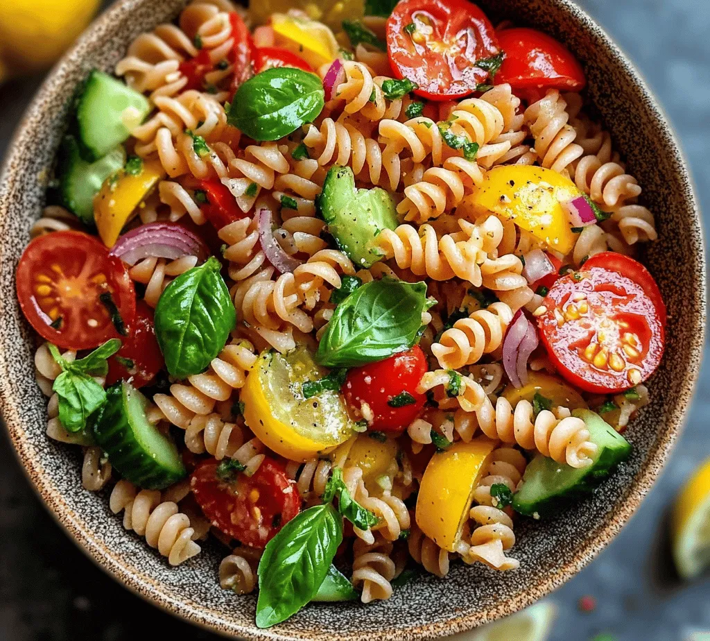 When it comes to the base of your Lemon Basil Pasta Salad, the choice of pasta can significantly affect the dish's texture and nutritional value. Whole grain pasta is a fantastic option, packed with dietary fiber and essential nutrients that can enhance your overall well-being. Unlike refined pasta, which can spike blood sugar levels, whole grain varieties offer a slower release of energy and can help keep you feeling full longer.