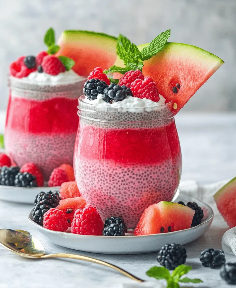 As the sun rises and the morning light floods your kitchen, there's no better way to greet the day than with a refreshing, nutritious breakfast. Enter the Watermelon Chia Pudding Breakfast Jar—a vibrant, health-packed dish that's as delightful to eat as it is to look at. This recipe harnesses the natural sweetness of watermelon and the nutritional prowess of chia seeds, creating a breakfast that not only tantalizes your taste buds but also fuels your body for the day ahead.