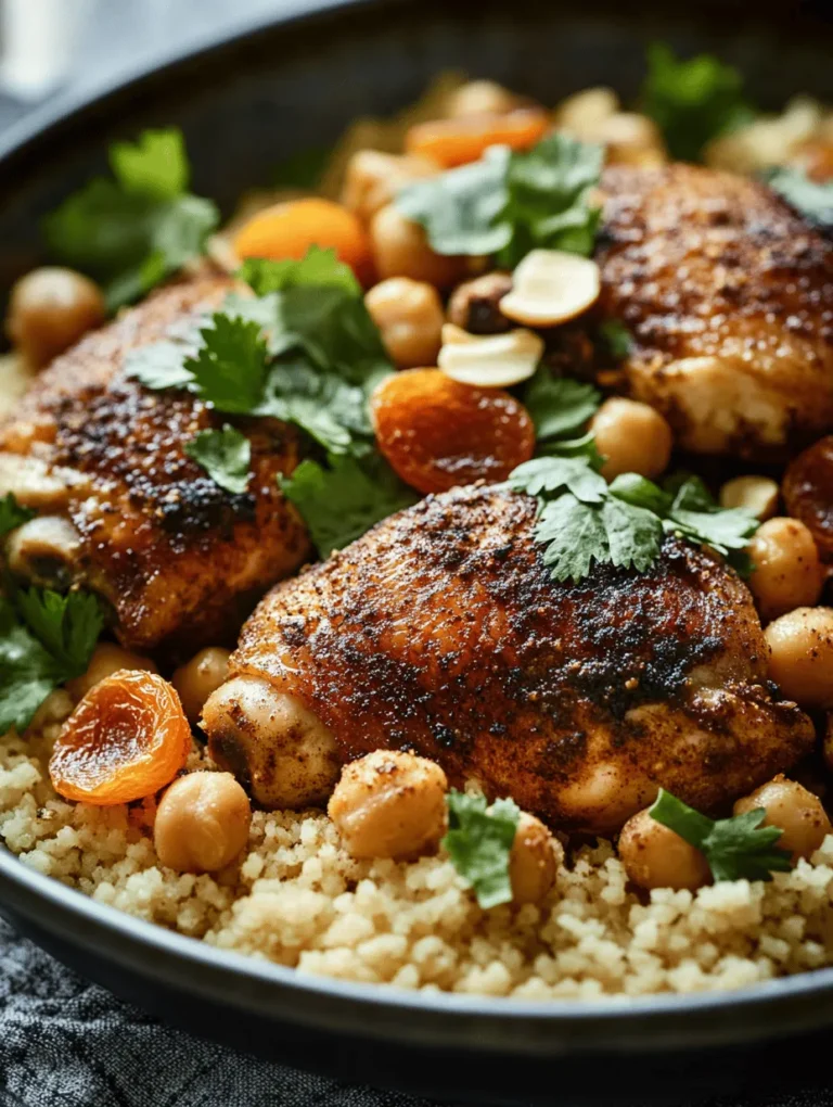 In the world of culinary adventures, few cuisines can rival the bold and intricate flavors of Moroccan cooking. From the bustling souks of Marrakech to the serene landscapes of the Atlas Mountains, Moroccan cuisine is a vibrant and aromatic celebration of culture, history, and tradition. This article will guide you through a delightful recipe for Moroccan Spiced Chicken, a dish that encapsulates the essence of North African spices and ingredients. With succulent chicken thighs marinated in a blend of aromatic spices, complemented by sweet apricots and hearty chickpeas, this meal is not only delicious but also a celebration of cultural heritage. Whether you are looking to impress guests or simply treat yourself to a flavorful dinner, this Moroccan Spiced Chicken recipe is sure to satisfy.