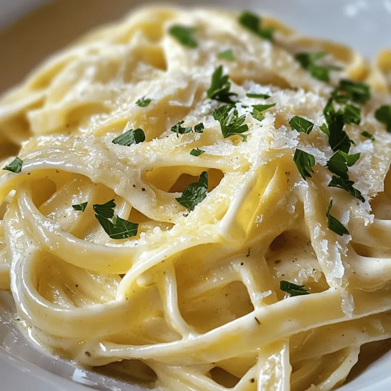 Garlic Parmesan Pasta Delight is a dish that embodies the essence of Italian cuisine in its simplest and most delicious form. With its creamy texture and rich flavor profile, this pasta dish has captured the hearts and palates of many. The harmonious blend of garlic and Parmesan cheese creates a mouthwatering sauce that clings beautifully to the pasta, elevating a basic ingredient into a gourmet experience. Whether you’re cooking for a cozy weeknight dinner or preparing a dish for a special gathering, Garlic Parmesan Pasta Delight is sure to impress.