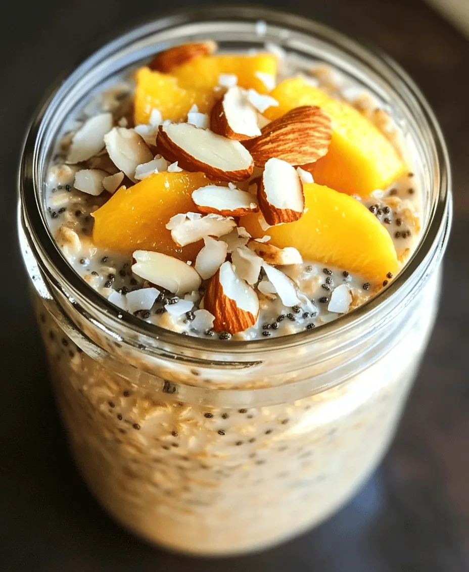In the hustle and bustle of modern life, finding a breakfast solution that is both nutritious and easy to prepare can be a challenge. Enter overnight oats—a culinary trend that has swiftly gained popularity among health-conscious individuals seeking a hassle-free morning meal. This article shines a spotlight on a delightful variation: Irresistible Healthy Overnight Oats with Peaches. Not only does this recipe boast a medley of flavors that will tantalize your taste buds, but it also packs a nutritional punch that will keep you energized throughout the day.