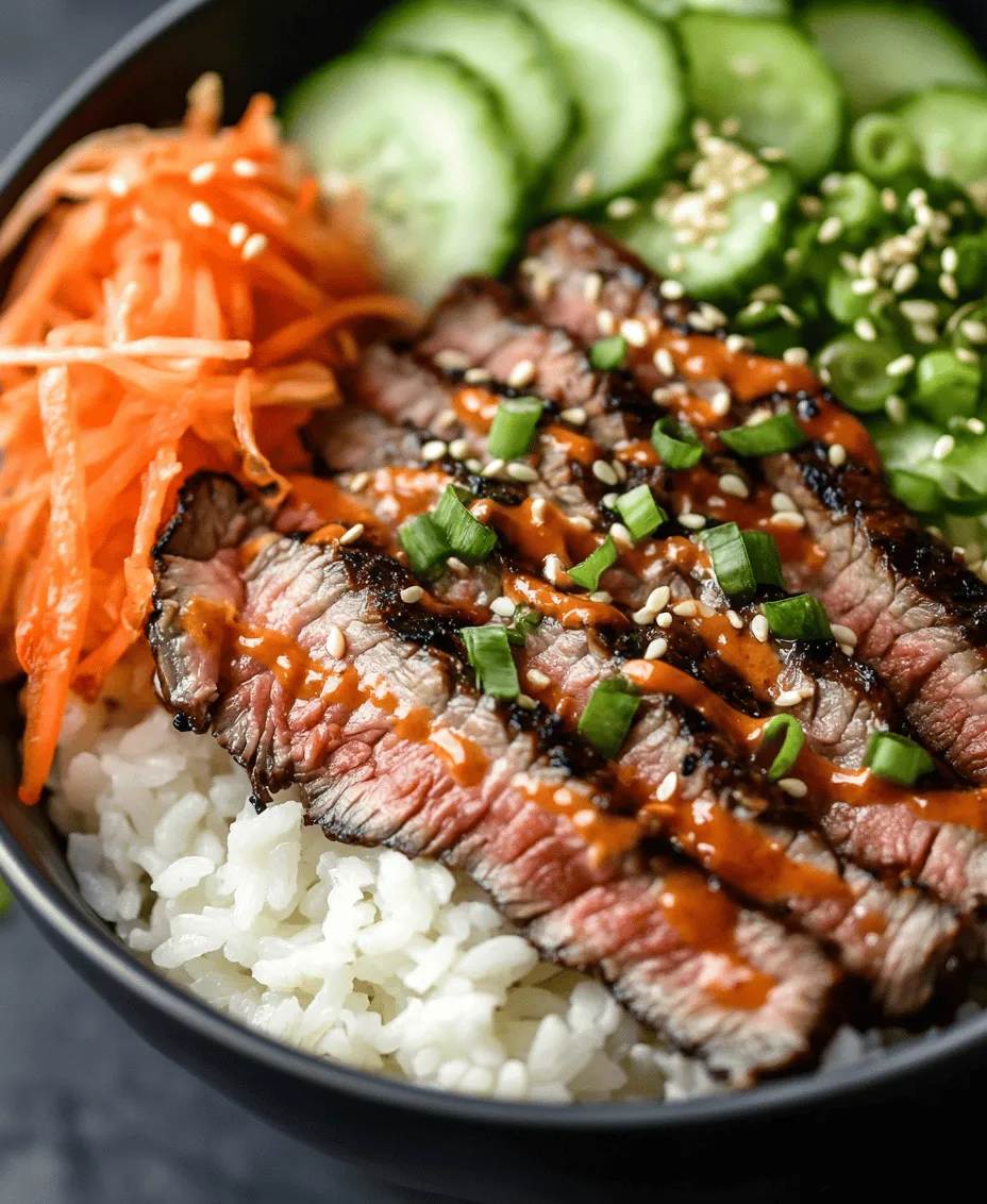 Korean BBQ Steak Rice Bowls with Spicy Cream Sauce are a delightful fusion of flavors that encapsulate the vibrant tastes of Korean cuisine, bringing a mouthwatering experience right to your table. This dish features tender, marinated flank steak served over a bed of fluffy rice, complemented by the crunch of fresh vegetables and the tangy kick of kimchi, all topped with a rich and spicy cream sauce that elevates each bite. Whether you're planning a dinner party to impress your guests or seeking a quick yet satisfying weeknight meal, this recipe is sure to become a favorite.