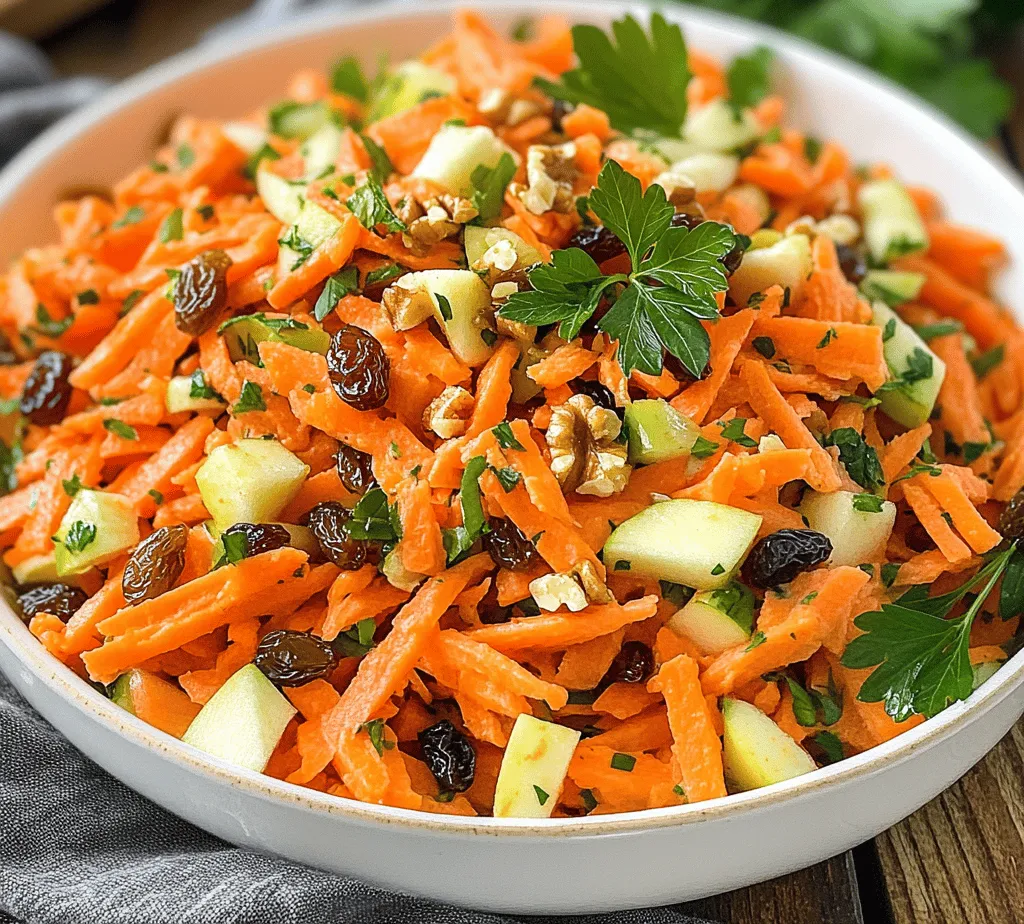 In the world of salads, few dishes can boast the vibrant colors, refreshing flavors, and health benefits of the Crunchy Carrot Apple Delight. This delightful salad effortlessly combines the natural sweetness of crisp apples with the satisfying crunch of fresh carrots, creating a dish that is as nourishing as it is delicious. Packed with essential vitamins, antioxidants, and healthy fats, this salad is an ideal choice for anyone seeking a quick and nutritious meal option that doesn’t compromise on taste.