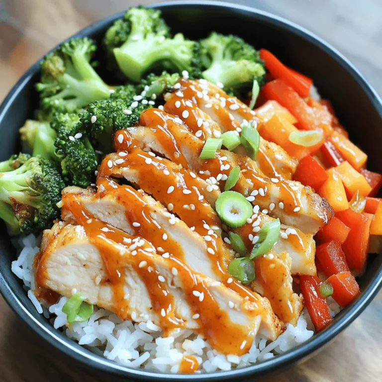 If you're looking for a dish that’s as vibrant in flavor as it is in color, the Bang Bang Chicken Bowl is a perfect choice. This recipe combines tender, succulent chicken with a medley of fresh vegetables, all drizzled with a zesty and creamy Bang Bang sauce that takes the taste experience to another level. Not only is this dish visually appealing, but it also brings together a delightful balance of protein, vitamins, and healthy fats, making it suitable for any meal of the day—be it lunch, dinner, or even a meal prep option for the week.
