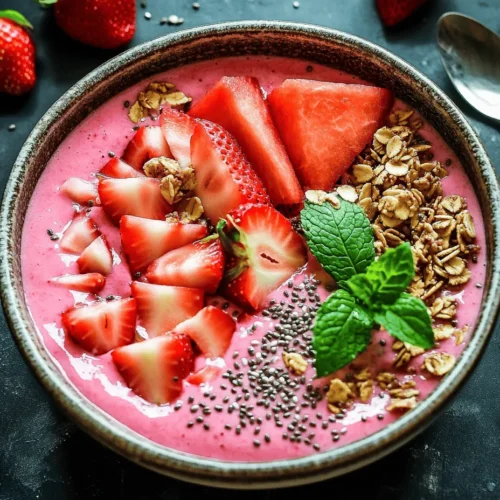 Smoothie bowls have taken the culinary world by storm, becoming a go-to choice for health-conscious individuals seeking a delicious yet nutritious meal. These vibrant bowls are not only visually appealing but also offer a perfect blend of flavors and textures, making them an ideal snack or breakfast option during the warm summer months. As temperatures rise, so does the desire for light, refreshing meals that provide energy and hydration. Among the myriad of smoothie bowl recipes out there, one stands out for its delightful combination of sweetness and freshness: the watermelon and strawberry smoothie bowl.