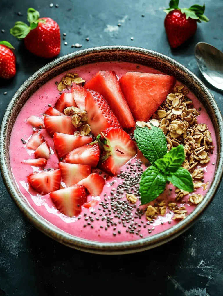 Smoothie bowls have taken the culinary world by storm, becoming a go-to choice for health-conscious individuals seeking a delicious yet nutritious meal. These vibrant bowls are not only visually appealing but also offer a perfect blend of flavors and textures, making them an ideal snack or breakfast option during the warm summer months. As temperatures rise, so does the desire for light, refreshing meals that provide energy and hydration. Among the myriad of smoothie bowl recipes out there, one stands out for its delightful combination of sweetness and freshness: the watermelon and strawberry smoothie bowl.
