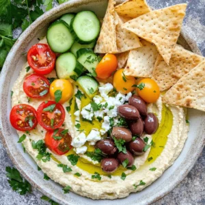 Hummus, a creamy dip made primarily from chickpeas, has become a beloved staple not only in Mediterranean cuisine but also across the globe. Its rich flavor and smooth texture have made it a favorite among health-conscious eaters and culinary enthusiasts alike. Traditionally served as a dip or spread, hummus is not just a tasty treat; it carries cultural significance, representing the hospitality and warmth of Mediterranean cultures. In recent years, variations of this classic dish have emerged, each adding its own flair to the original recipe. One of the most delightful and flavorful adaptations is Greek Style Loaded Hummus.