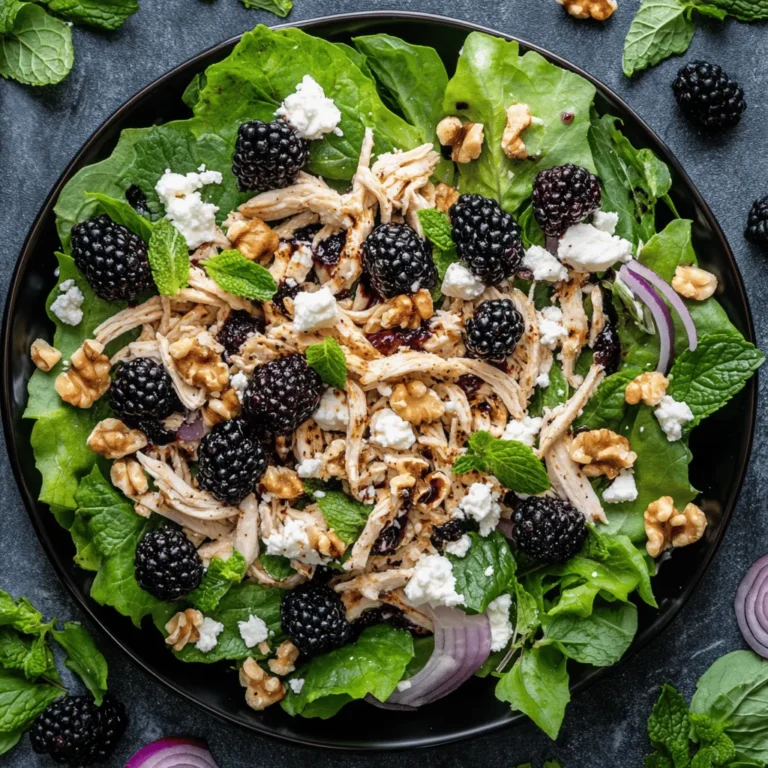 Chicken salad has long been a staple in many kitchens, celebrated for its versatility and appeal. Whether served as a light lunch, a picnic staple, or a refreshing dinner option, chicken salad can cater to various palates and dietary preferences. Among the myriad of chicken salad recipes, the Blackberry Bliss Chicken Salad stands out, offering a delightful combination of flavors that tantalizes the taste buds. This unique salad marries the savory richness of cooked chicken with the sweet and tart notes of fresh blackberries, complemented by crunchy walnuts, creamy feta cheese, and a zesty balsamic vinaigrette.