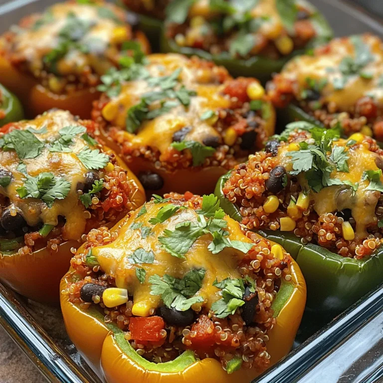 Stuffed bell peppers are a beloved dish that combines vibrant colors, hearty flavors, and essential nutrients, making them a fantastic meal option for a variety of dietary preferences. This easy stuffed bell pepper recipe showcases the beauty of bell peppers while delivering a wholesome, satisfying meal. The colorful array of red, yellow, green, and orange peppers not only adds a visual appeal to the plate but also packs a nutritional punch, making them an excellent choice for health-conscious diners and vegetarians alike.