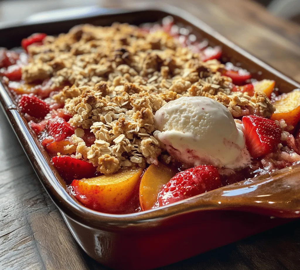 Strawberries and peaches are two of summer’s most beloved fruits, each boasting a unique flavor profile that complements the other beautifully. Strawberries, with their bright red hue and juicy sweetness, bring a refreshing tartness to the mix. In contrast, peaches add a rich, fragrant sweetness that melts in your mouth. When baked together, these fruits create a harmonious blend of flavors and textures that make every bite an unforgettable experience.