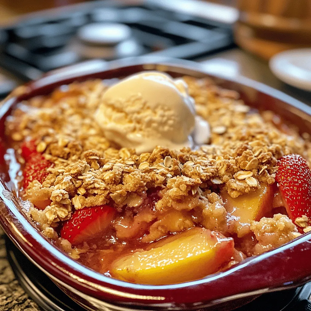 Strawberries and peaches are two of summer’s most beloved fruits, each boasting a unique flavor profile that complements the other beautifully. Strawberries, with their bright red hue and juicy sweetness, bring a refreshing tartness to the mix. In contrast, peaches add a rich, fragrant sweetness that melts in your mouth. When baked together, these fruits create a harmonious blend of flavors and textures that make every bite an unforgettable experience.