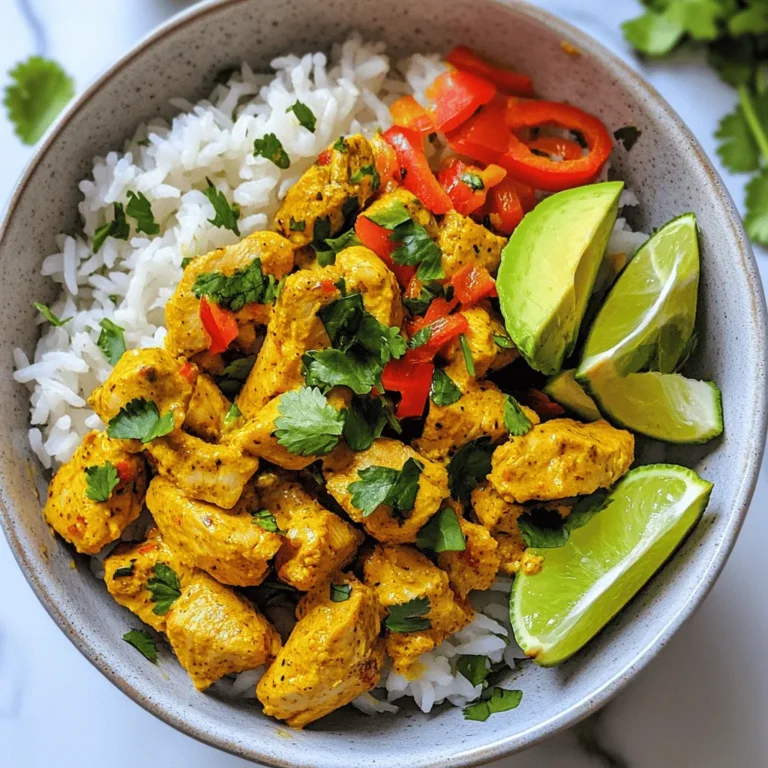 The Coconut Chicken Rice Bowl is a culinary masterpiece that brings together the comforting flavors of coconut and tender chicken, making it a popular dish in various cultures, particularly in Southeast Asia. This dish beautifully marries the sweet, rich essence of coconut milk with the savory notes of seasoned chicken, creating a meal that is both satisfying and nourishing. The Coconut Chicken Rice Bowl is more than just a meal; it is a celebration of vibrant flavors and diverse culinary traditions that highlight the use of fresh, wholesome ingredients.