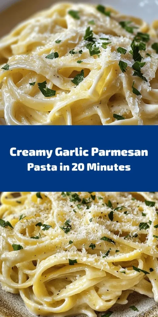 Looking for a quick and delicious meal? Try this Garlic Parmesan Pasta Delight! This creamy pasta dish combines al dente spaghetti or fettuccine with fragrant garlic, rich butter, and freshly grated Parmesan cheese. Ready in just 20 minutes, it’s perfect for a weeknight dinner. A sprinkle of red pepper flakes gives it a little kick, while fresh parsley and optional lemon zest brighten the flavors. Give your pasta night a tasty upgrade!