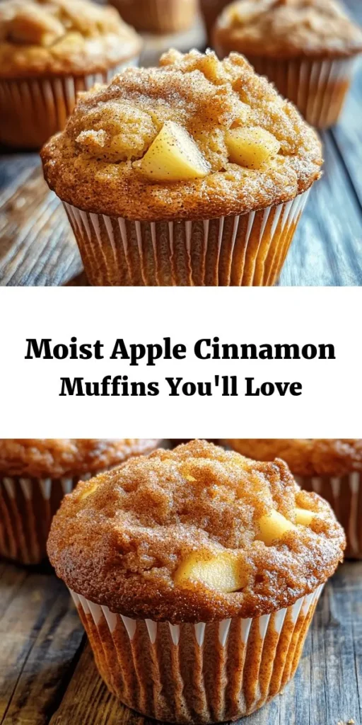 Treat yourself to these irresistible moist apple cinnamon muffins, perfect for cozy mornings! Made with fresh apples, warm spices, and a hint of nutmeg, each bite bursts with flavor. This easy recipe combines simple ingredients like flour, sugar, and applesauce for a delightful treat you can't resist. With a sprinkling of cinnamon sugar on top, these muffins are sure to be a hit! Bake a batch today and enjoy a taste of fall anytime!