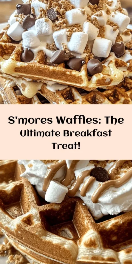 Treat yourself to a delightful breakfast with these indulgent S'mores Waffles! Combining fluffy waffles with gooey mini marshmallows, rich chocolate chips, and crunchy graham crackers, this easy recipe is perfect for a cozy morning. With just a handful of ingredients and quick prep time, you'll have a deliciously sweet treat in no time. Serve them warm with whipped cream for an extra touch of decadence. Your family will love this fun twist on a classic favorite!